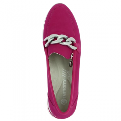 Women's fushia pink sneakers 42, 43, 44, 45 Remonte R2544-32 Shoesissime, top view
