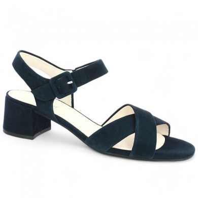 Navy blue heeled sandal Gabor 42.913.46 large Shoesissime size, profile view