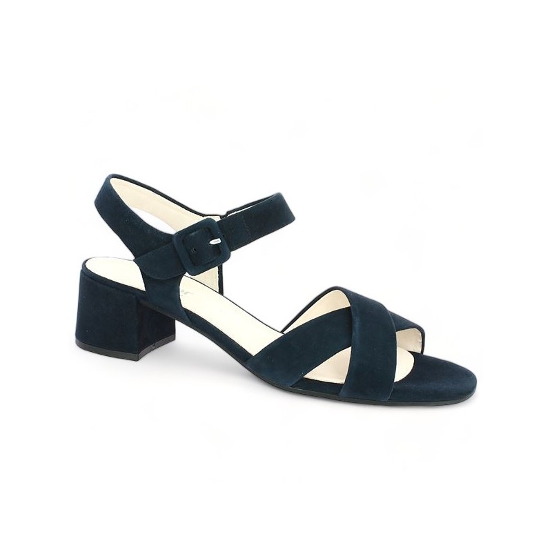 Navy blue heeled sandal Gabor 42.913.46 large Shoesissime size, profile view