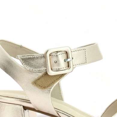 golden sandals heel 42, 42.5, 43, 44 gabor 42.913.82 women Shoesissime, top view