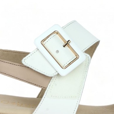 nude wedge shoes beige and white platform 42.744.58 Gabor large women's size, view details