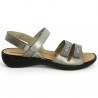 nu-pieds brides réglables semelle amovible grande pointure femme, vue coté