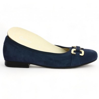 ballerina removable sole blue chic 42, 42.5, 43, 44 woman small heel gabor, view details