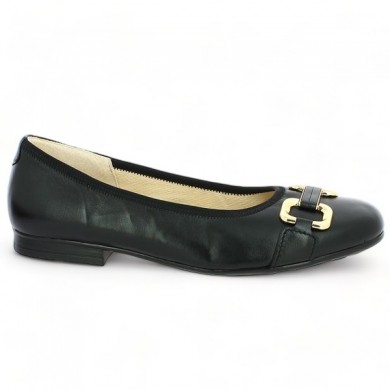 ballerina black leather gold chain 8, 8.5, 9,9 .5 42.462.57, side view