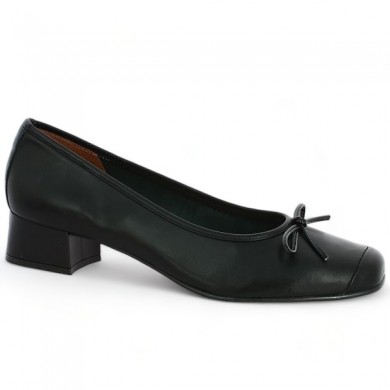 ballerina petit talobn black leather 42, 43, 44, 45 Shoesissime, profile view