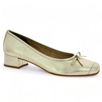 trotteur femme dorée chaussures grande taille femme Shoesissime, profile view