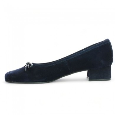 work shoes small heel navy blue soft 42, 43, 44, 45 Shoesissime, inside view