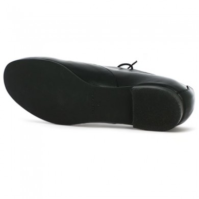 folie's large size women's black leather lace-up shoes, view below