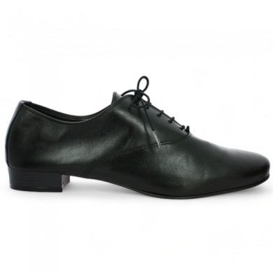 Bella - Derby black leather woman Folie's - Shoes large size 42 to 45 - Shoesissime