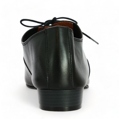 Bella - Derby black leather woman Folie's - Shoes large size 42 to 45 - Shoesissime