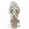 nu-pieds femme plat chic argent grande size Shoesissime, top view