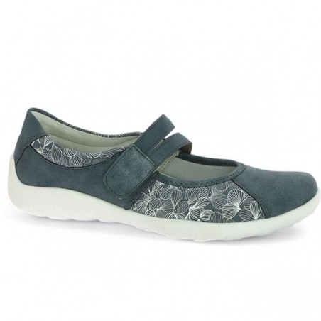 Remonte R3510-12 ballerina scratch blue, profile view Remonte R3510-12 ballerina scratch blue, profile view