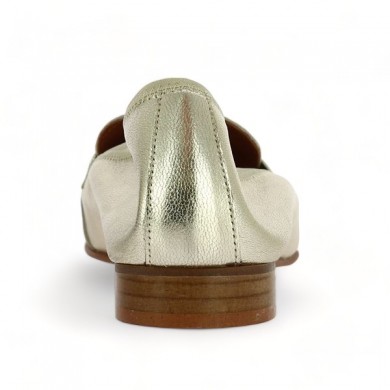 mocassin 42, 43, 44, 45 femme élastiqué doré Shoesissime, vue intérieure