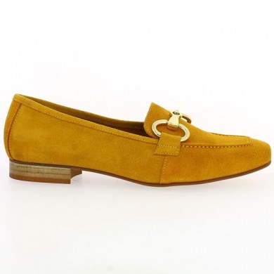 moccasin jaune femme grande taille Folie's Shoesissime, side view