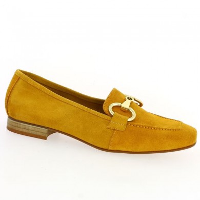 women's yellow moccasin 42, 43, 44, 45 Folie's Shoesissime, profile view
