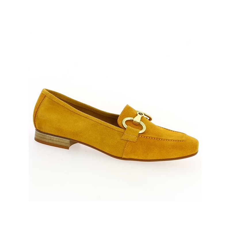 women's yellow moccasin 42, 43, 44, 45 Folie's Shoesissime, profile view