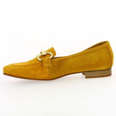 chaussure plate jaune femme grande taille Folie's Shoesissime, vue intérieure