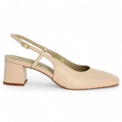 escarpin cuir nude 42, 43, 44, 45 femme Shoesissime, side view