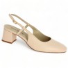 Shoesissime 42, 43, 44, 45 women's nude leather babies, profile view