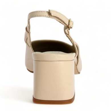 Shoesissime large size light leather heels, view details