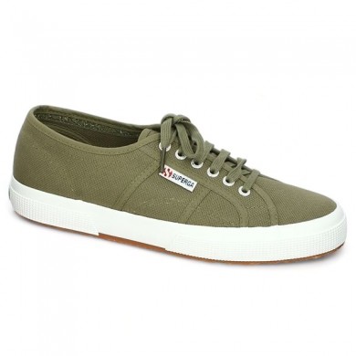 2750 Kaki Superga 42, 43, 44, 45 women's tennis shoes, profile view