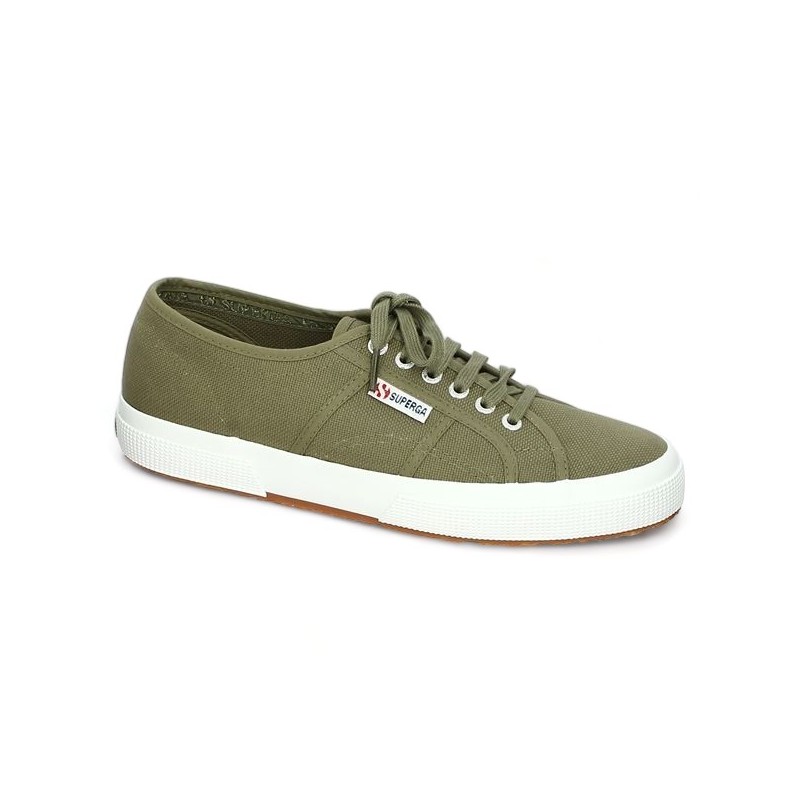 2750 Kaki Superga 42, 43, 44, 45 tennis femme, vue profil