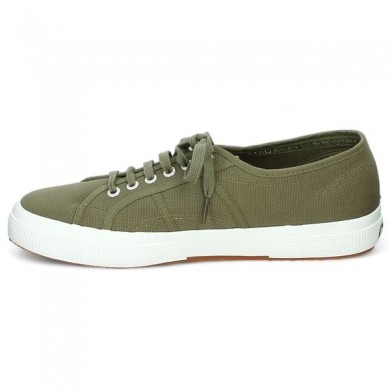 women's 42, 43, 44, 45 Shoesissime khaki canvas tennis shoes, inside view