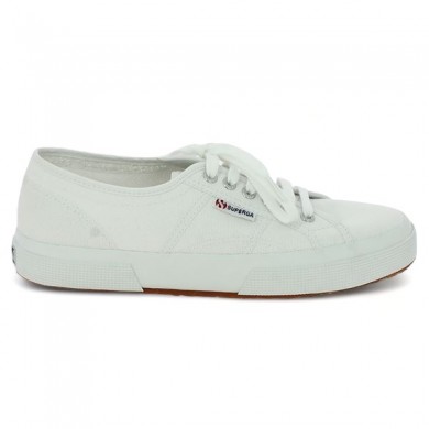 white tennis shoes textile cotton 42, 43, 44, 45 women Shoesissime, side view