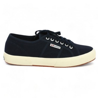 navy blue textile cotton tennis shoes large size women, side view