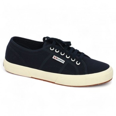 baskets superga bleu marine 2750 42, 43, 44, 45, vue profil