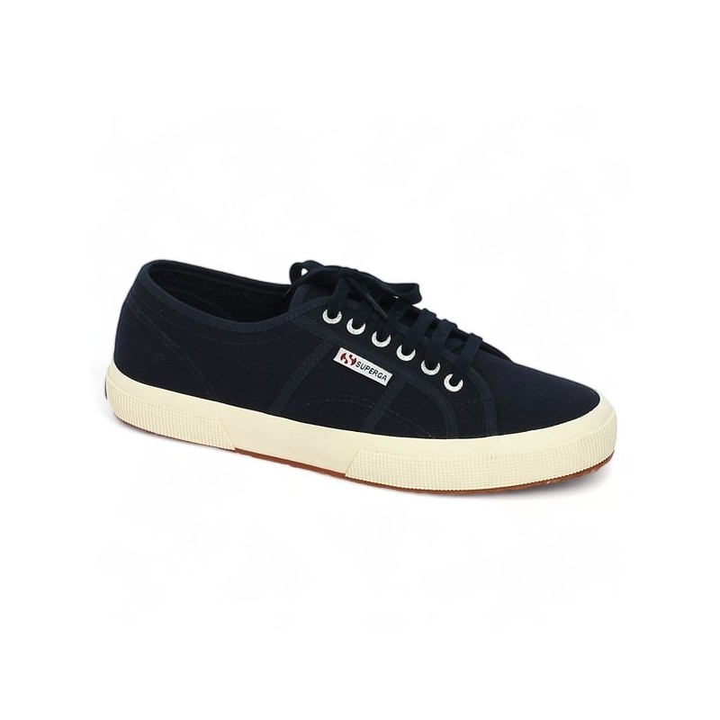 baskets superga bleu marine 2750 42, 43, 44, 45, vue profil