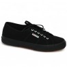 women's large black canvas tennis, profile view