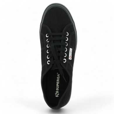 tennis black canvas Superga 2750 42, 43, 44, 45, top view