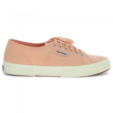 Superga pink peach 42, 43, 44, 45 tennis femme grande pointure, vue coté