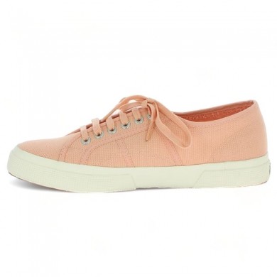 Women's cotton canvas sneakers 42, 43, 44, 45 peach pink Superga Shoesisisme, top view