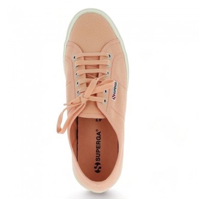 Women's 42, 43, 44, 45 pink cotton canvas tennis shoes Superga Shoesisisme, top view