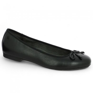 ballerine noire semelle amovible 43, 44, 45 Tamaris Confort Shoesissime, vue profil