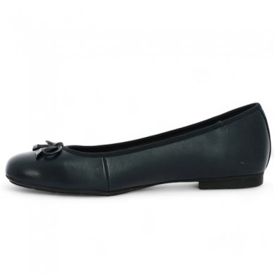chaussure plate bleu marine Tamaris Confort 43, 44, 45 femme semelle amovible Shoesissime, vue intérieure