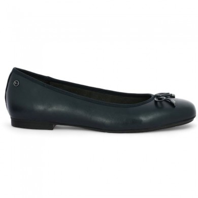 ballerina navy blue Tamaris Confort grande pointure removable sole Shoesissime, side view