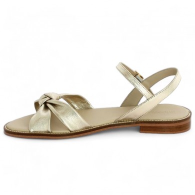 gold nude shoes 42, 43, 44, 45 flat bow women, inside view