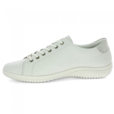 Tennis Blanche grande taille femme fermeture éclair D1E03-80 Shoesissime, vue intérieure