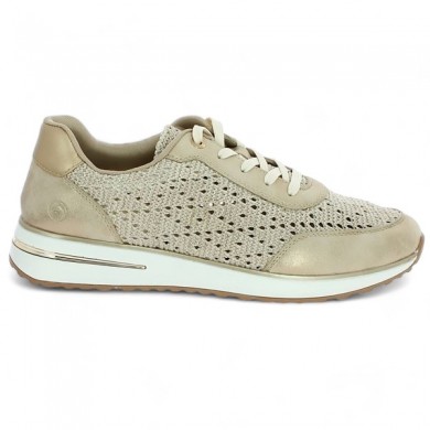 Gold embroidered sneakers 42, 43, 44, 45 Remonte D1G04-60 Shoesissime, side view