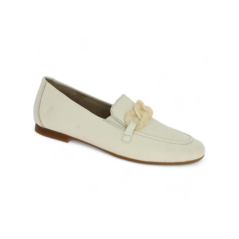 D0K00-80 Moccasin blanc chaine Remonte grande taille femme Shoesissime, view profile