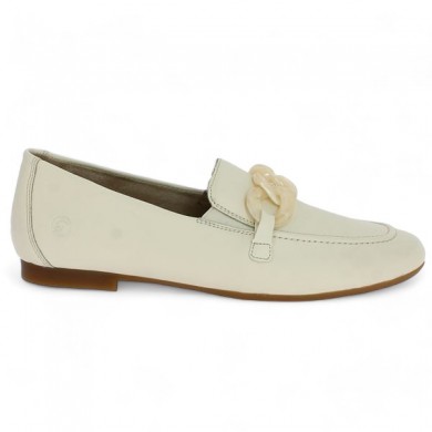 Women's white moccasin 42, 43, 44, 45 chain Remonte Shoesissime, side view