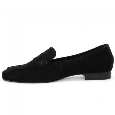 classic moccasin large size black nubuck, interior view