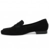 mocassin classique grande taille femme nubuck noir, vue intérieure