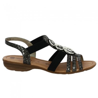 Remonte 42, 43, 44, 45 women's comfort sandal R3605-02 Shoesissime, side view
