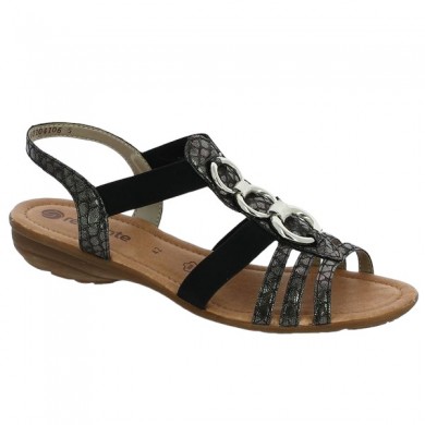sandales plate confort Remonte grande taille R3605-02 Shoesissime, vue profil