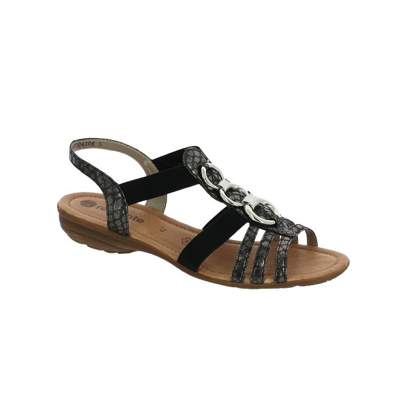 sandales plate confort Remonte grande taille R3605-02 Shoesissime, vue profil
