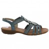 Sandale bleu bijoux 42, 43, 44, 45 plate D3605-12 Remonte Shoesissime, vue coté